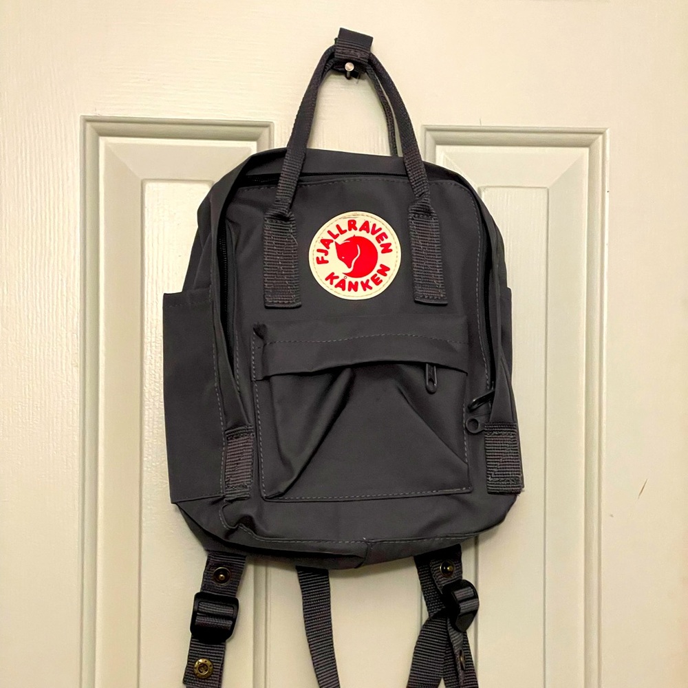 Grey Fjallraven Kanken mini backpack